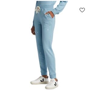 NEW Rails Oakland Drawstring Star Print Sweatpants Light Blue Jogger Size Large